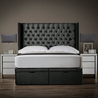 Tall Winged Chesterfield Headboard