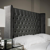 Tall Winged Chesterfield Headboard